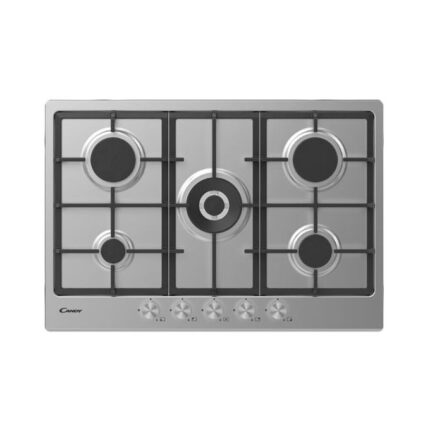 PLAQUE DE GAZ 5F 75CM VERRE INOX CANDY